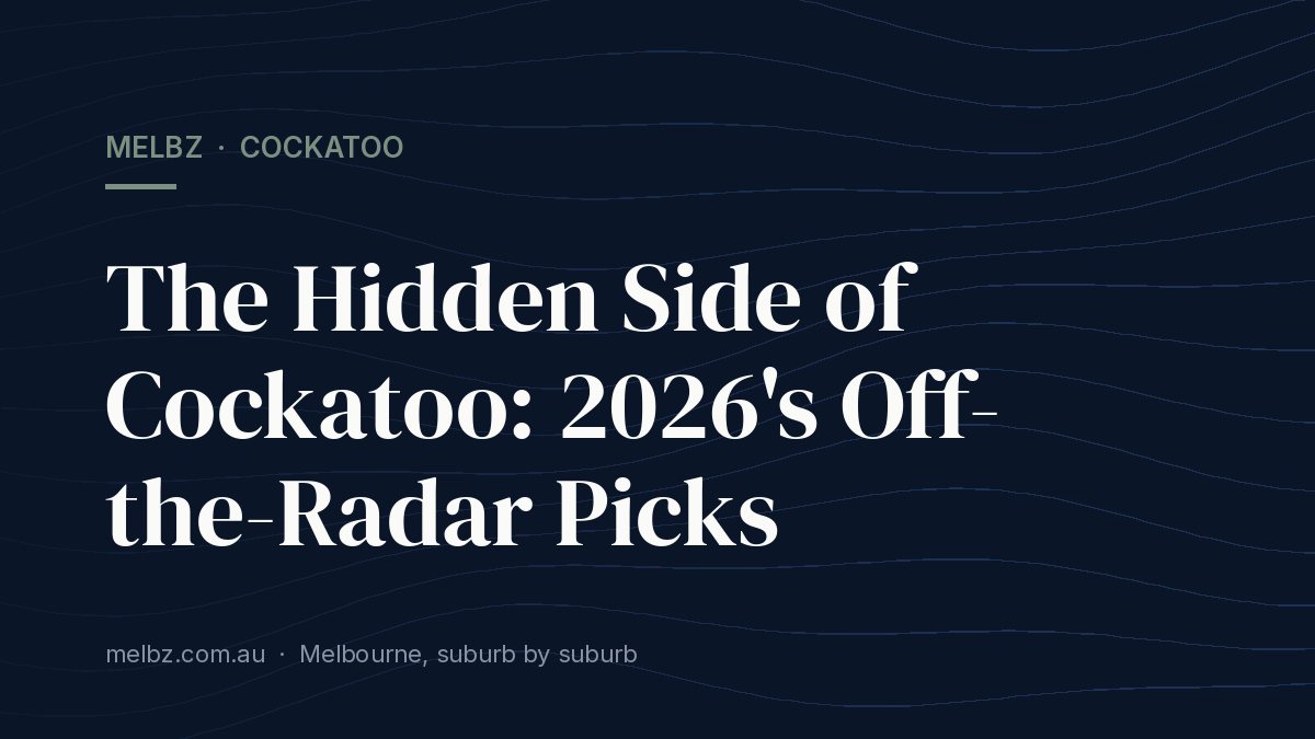 Title card: The Hidden Side of Cockatoo: 2026's Off-the-Radar Picks