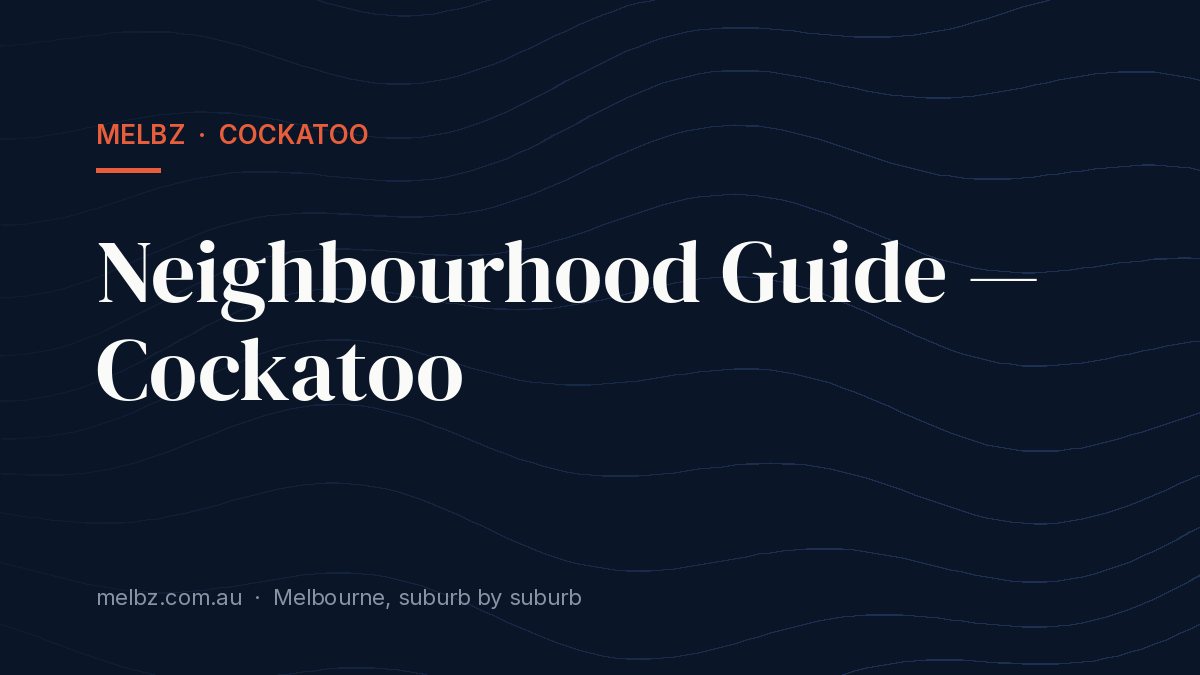 Title card: Neighbourhood Guide — Cockatoo