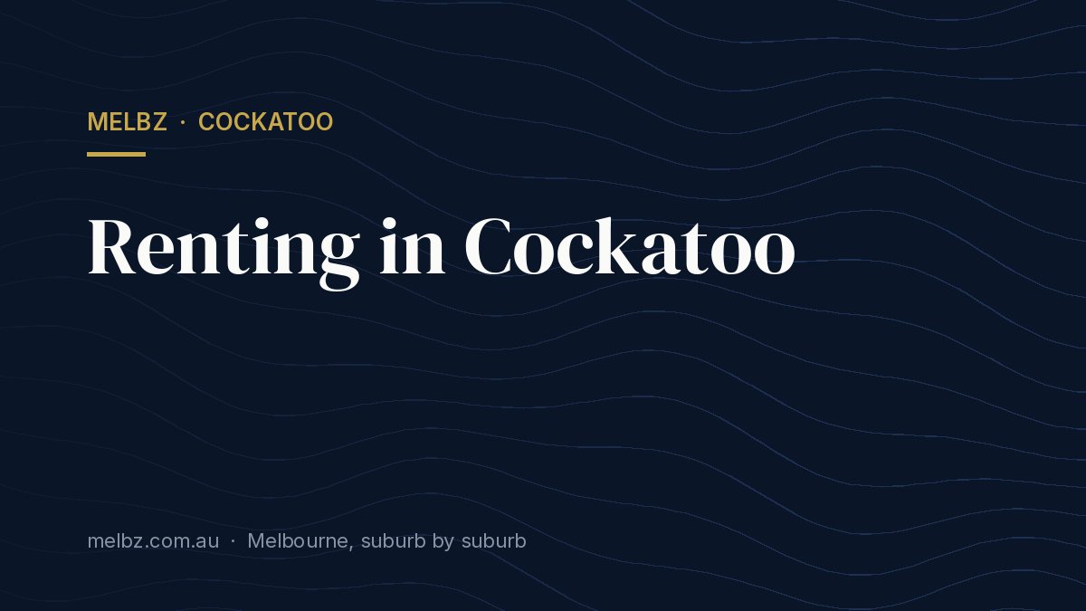 Title card: Renting in Cockatoo