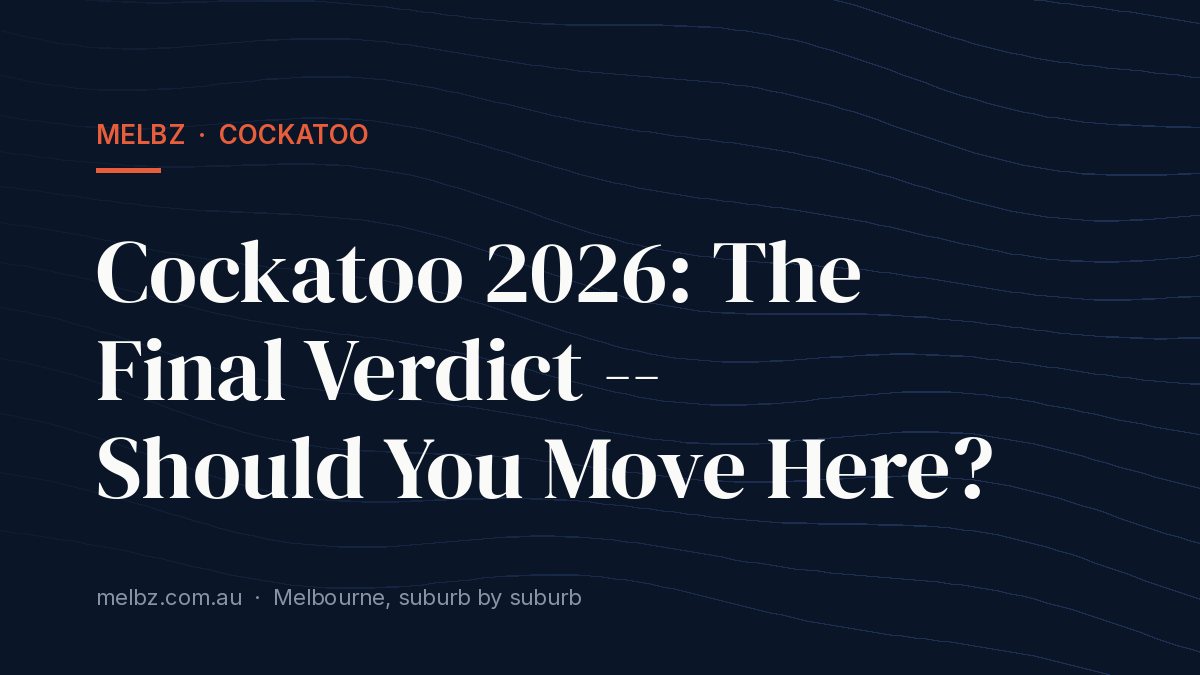 Title card: Cockatoo 2026: The Final Verdict -- Should You Move Here?