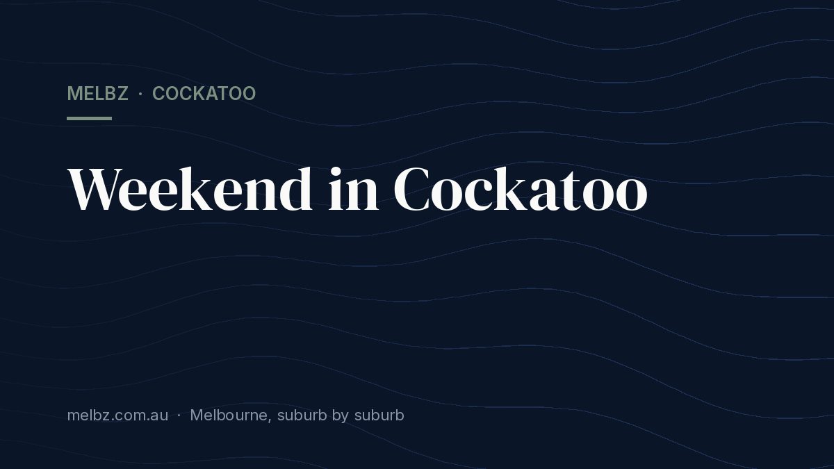 Title card: Weekend in Cockatoo