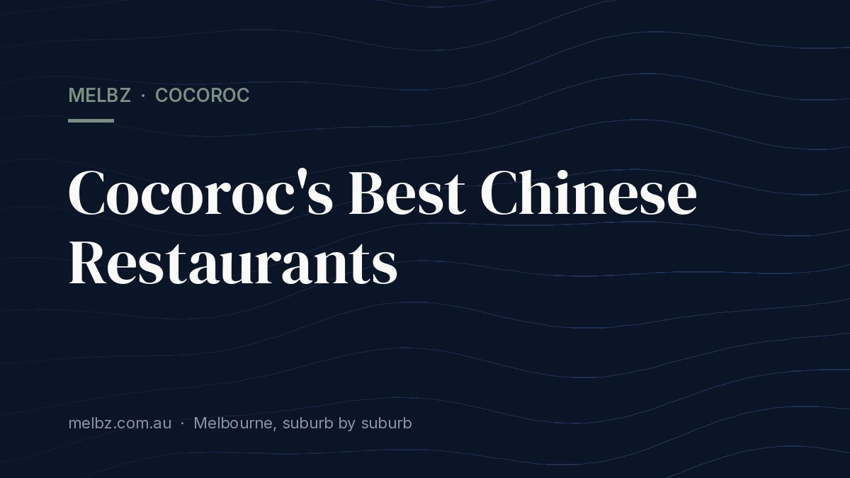 Title card: Cocoroc's Best Chinese Restaurants