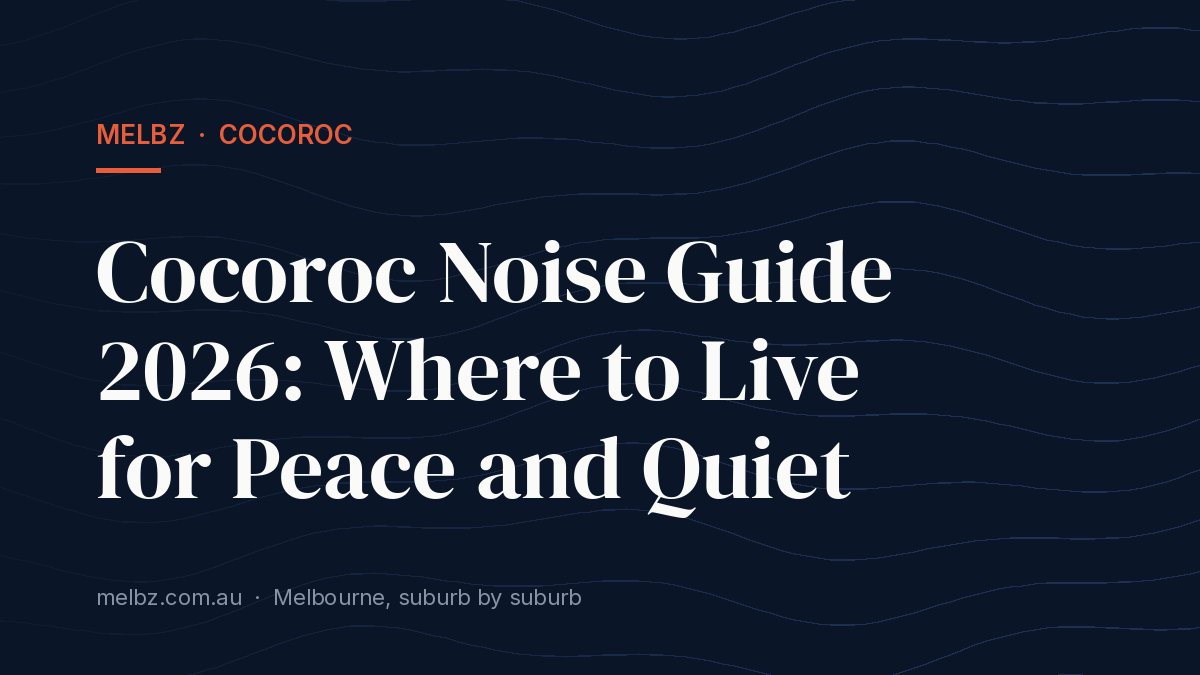 Title card: Cocoroc Noise Guide 2026: Where to Live for Peace and Quiet