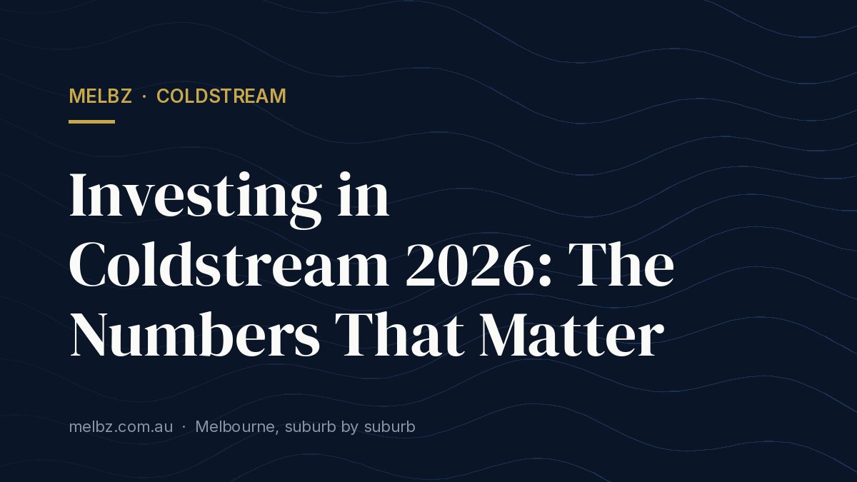 Title card: Investing in Coldstream 2026: The Numbers That Matter