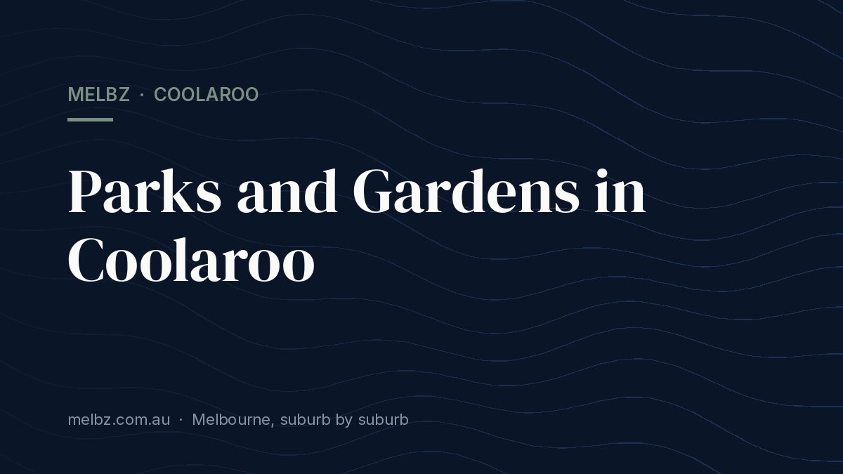 Title card: Parks and Gardens in Coolaroo