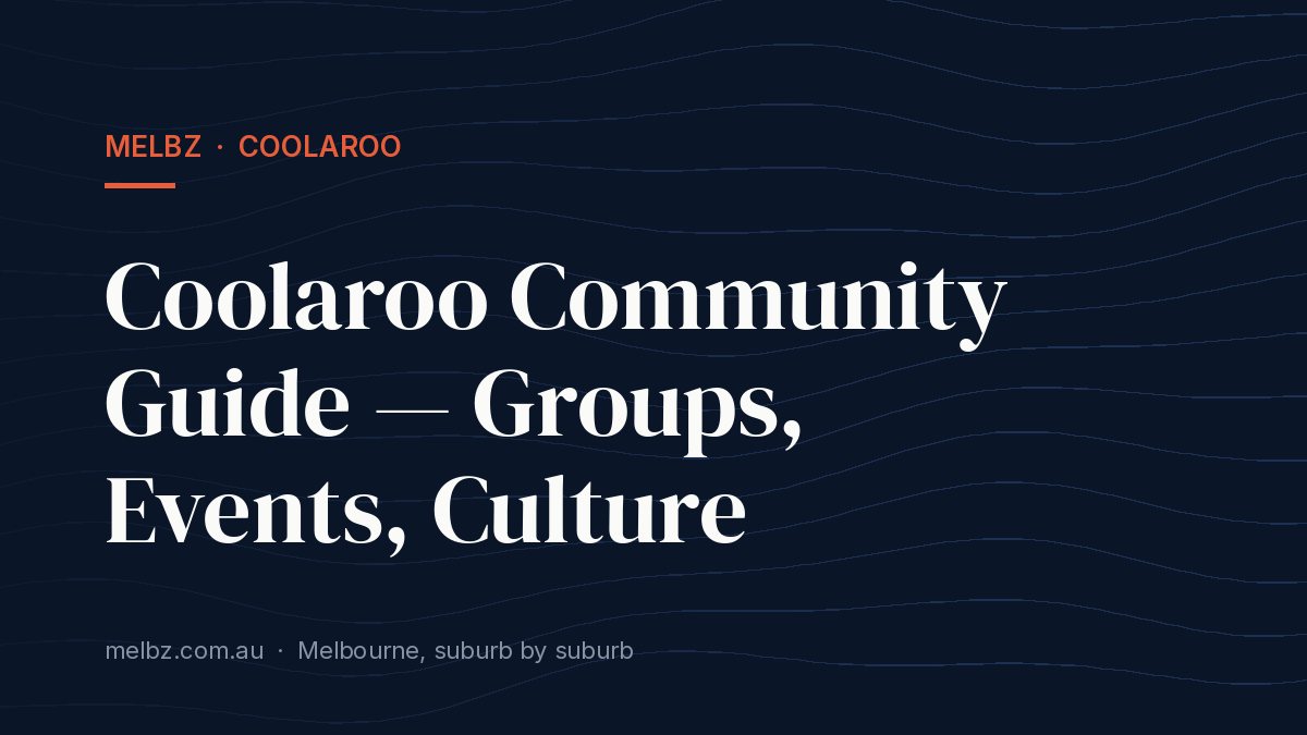 Title card: Coolaroo Community Guide — Groups, Events, Culture