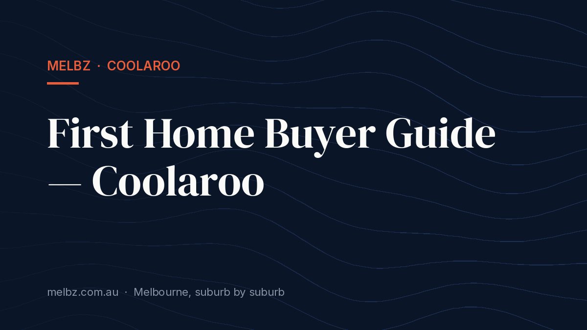 Title card: First Home Buyer Guide — Coolaroo