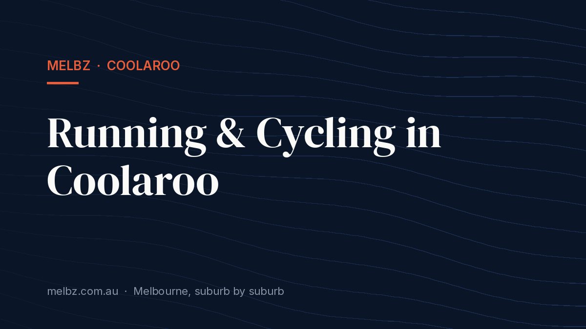 Title card: Running & Cycling in Coolaroo