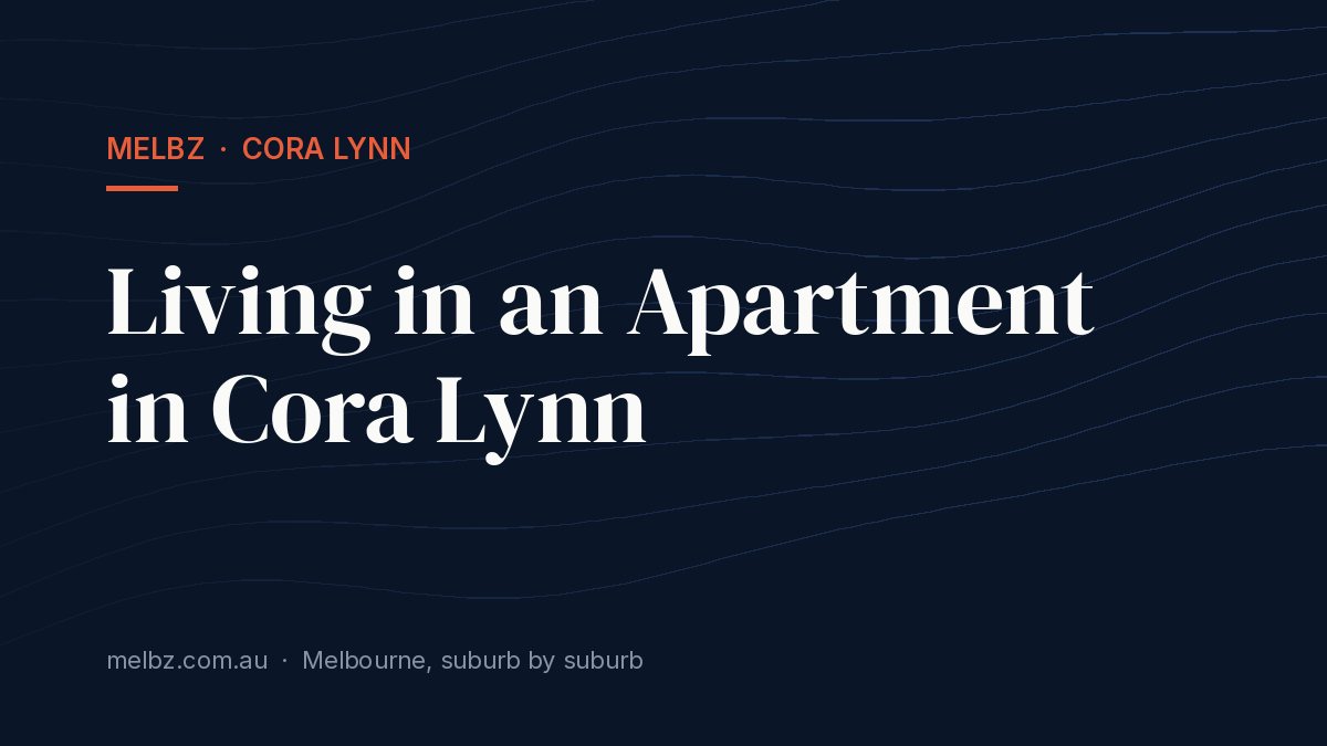 Title card: Living in an Apartment in Cora Lynn