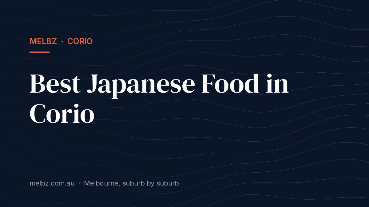 Title card: Best Japanese Food in Corio