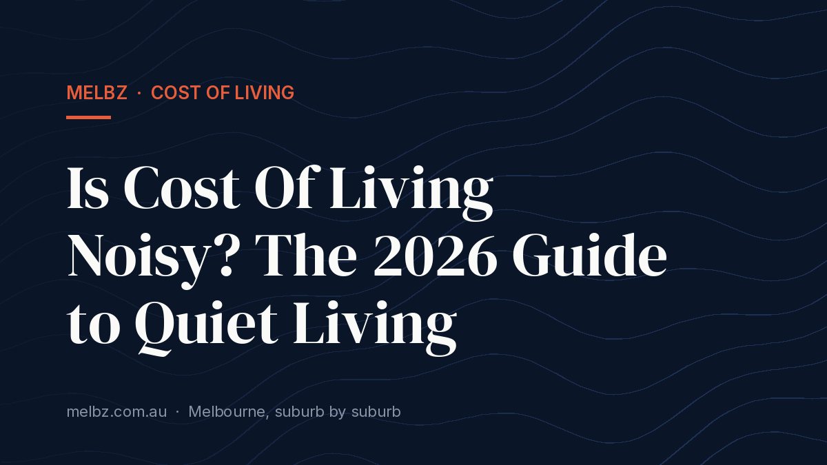 Title card: Is Cost Of Living Noisy? The 2026 Guide to Quiet Living
