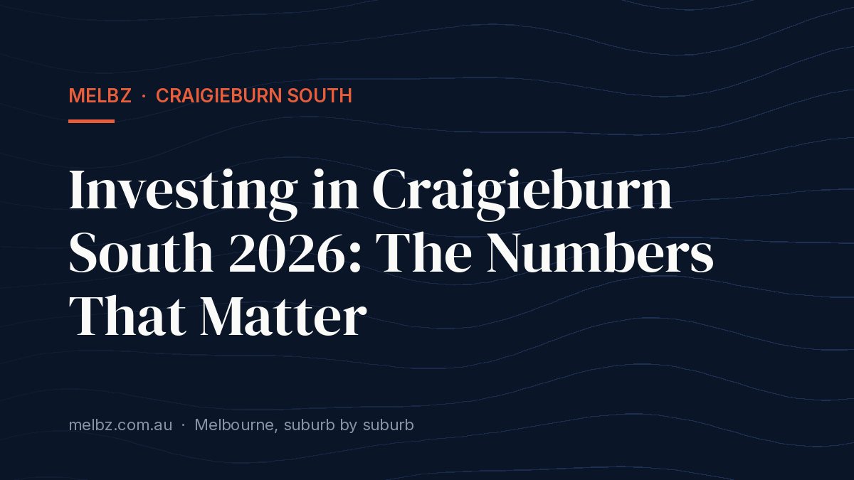 Title card: Investing in Craigieburn South 2026: The Numbers That Matter