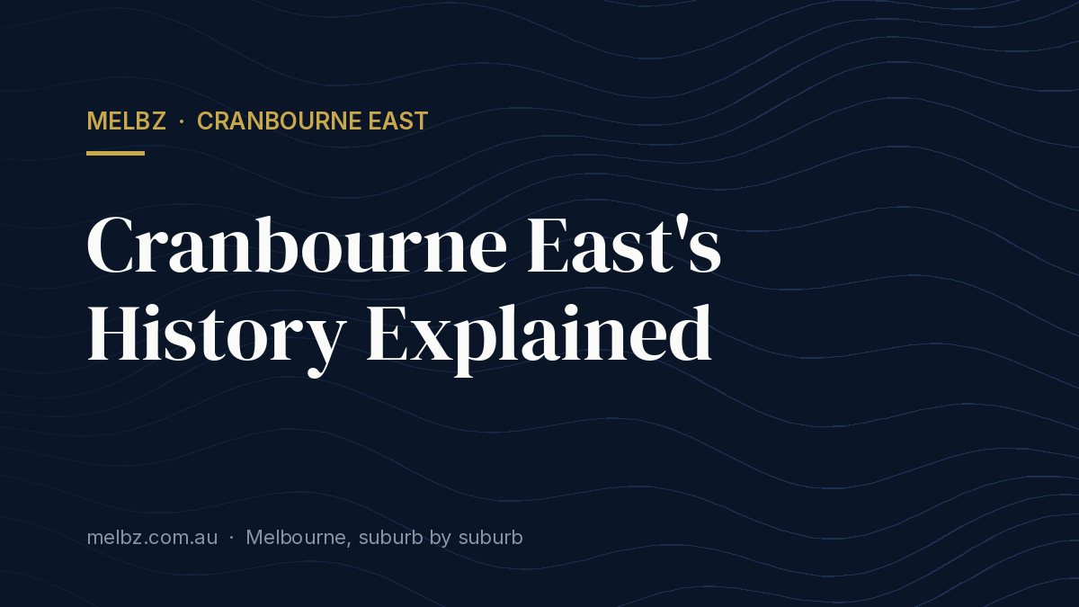 Title card: Cranbourne East's History Explained