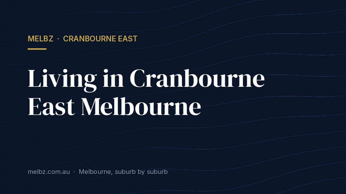 Title card: Living in Cranbourne East Melbourne