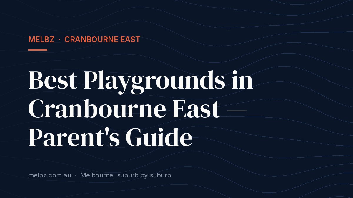 Title card: Best Playgrounds in Cranbourne East — Parent's Guide