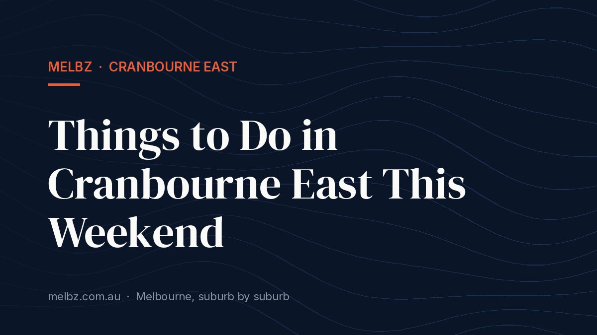 Title card: Things to Do in Cranbourne East This Weekend