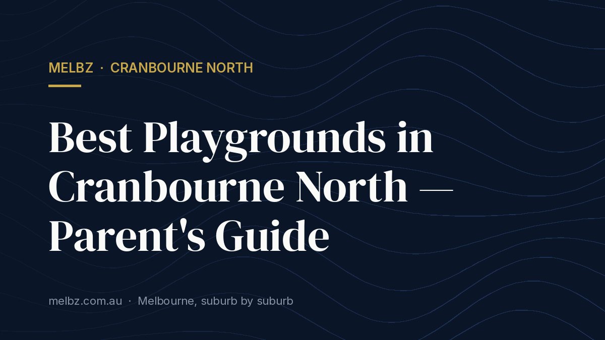 Title card: Best Playgrounds in Cranbourne North — Parent's Guide