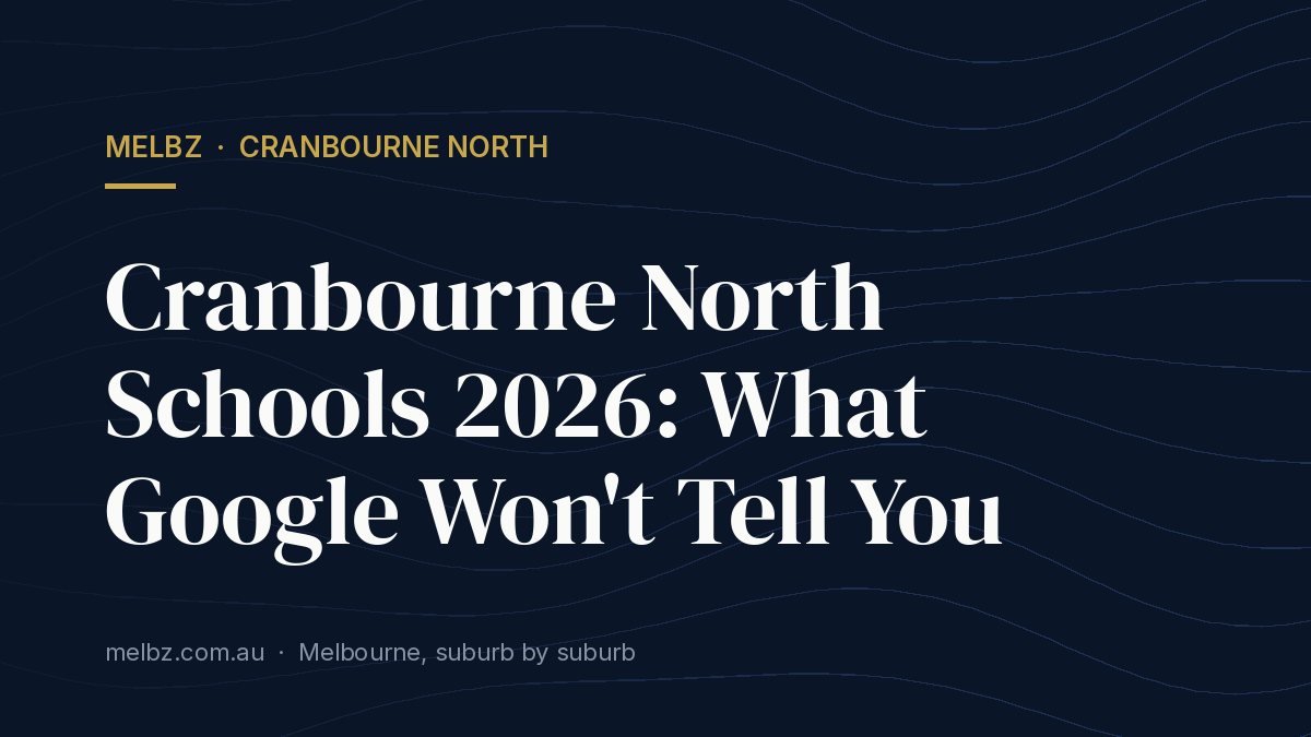 Title card: Cranbourne North Schools 2026: What Google Won't Tell You