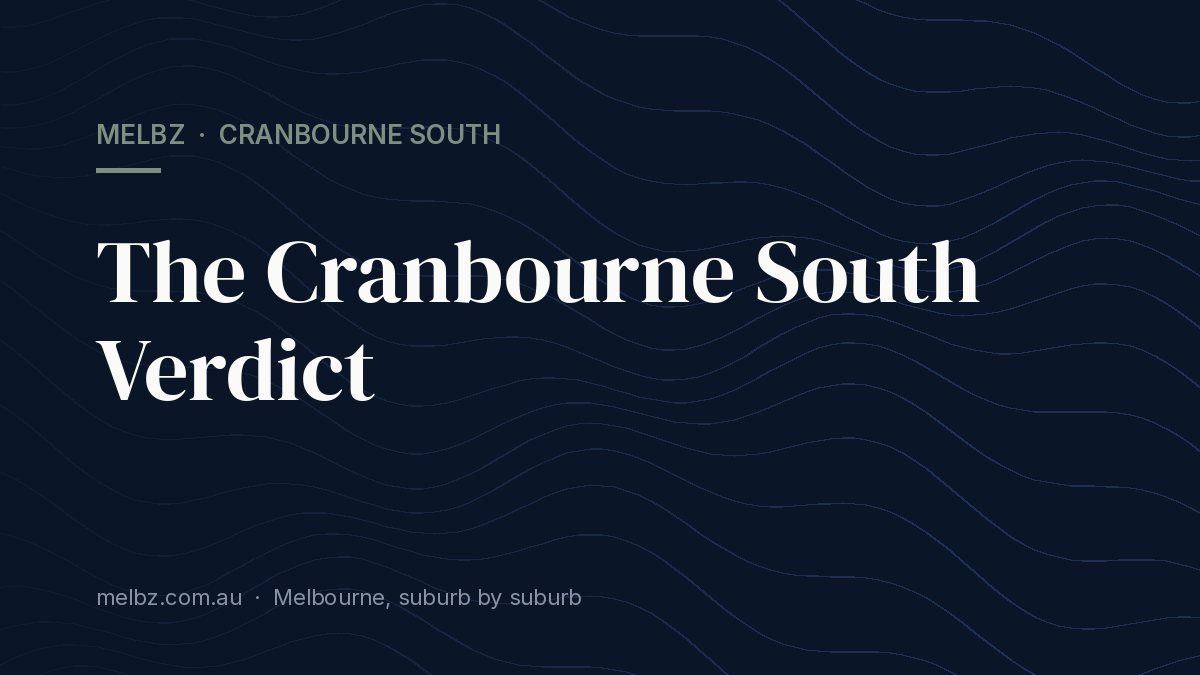 Title card: The Cranbourne South Verdict