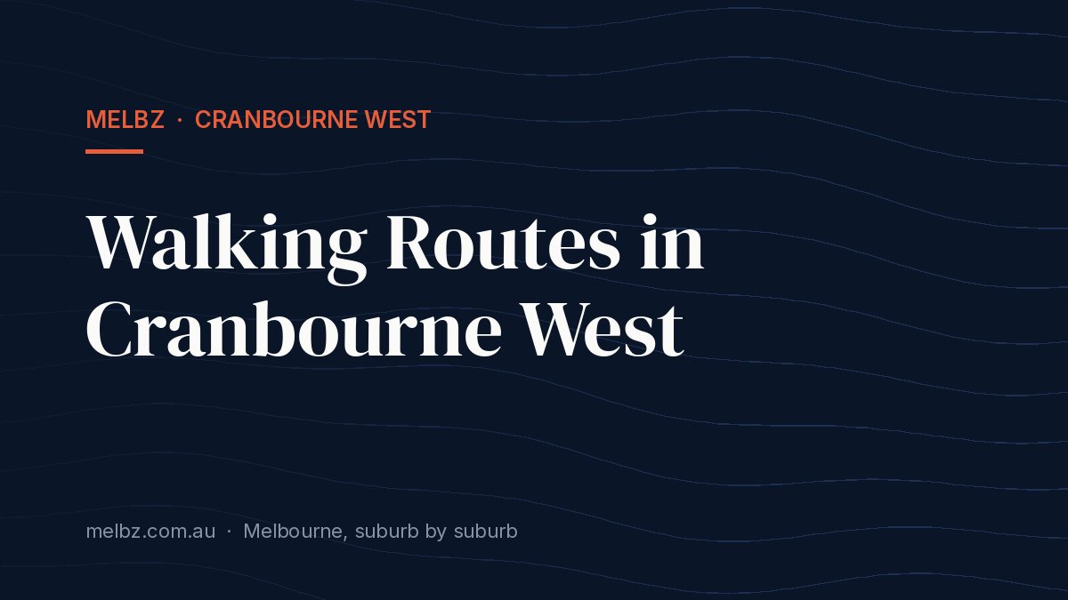 Title card: Walking Routes in Cranbourne West