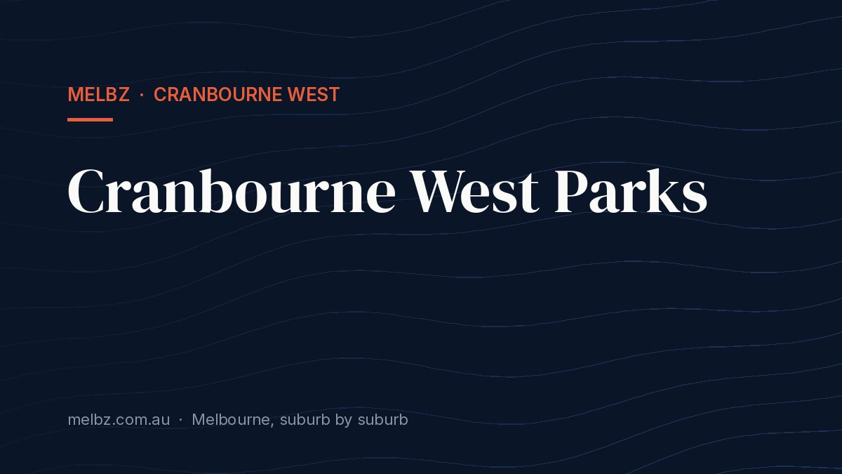 Title card: Cranbourne West Parks