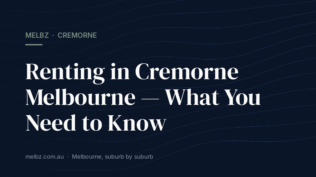Title card: Renting in Cremorne Melbourne — What You Need to Know