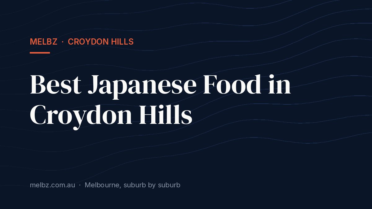 Title card: Best Japanese Food in Croydon Hills