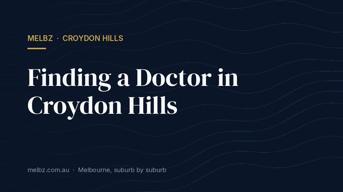 Title card: Finding a Doctor in Croydon Hills