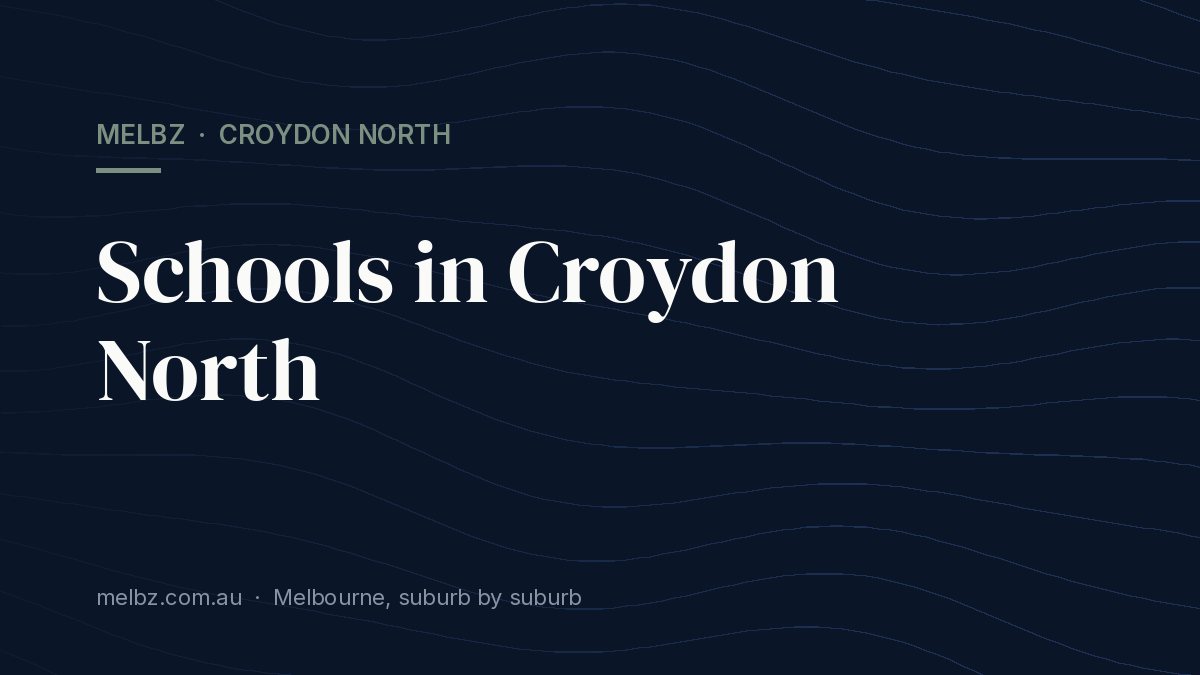 Title card: Schools in Croydon North