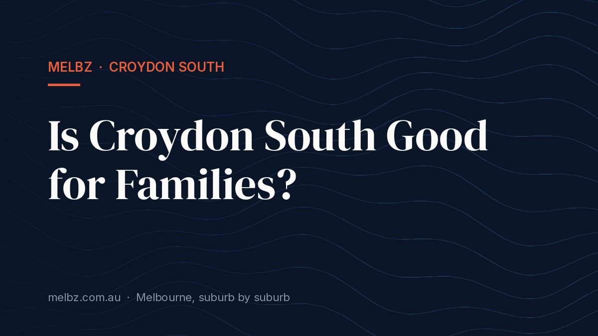 Title card: Is Croydon South Good for Families?