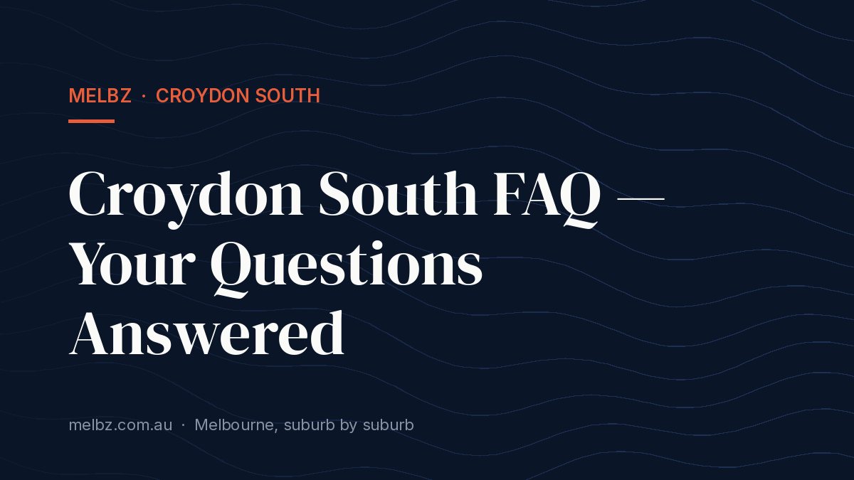 Title card: Croydon South FAQ — Your Questions Answered