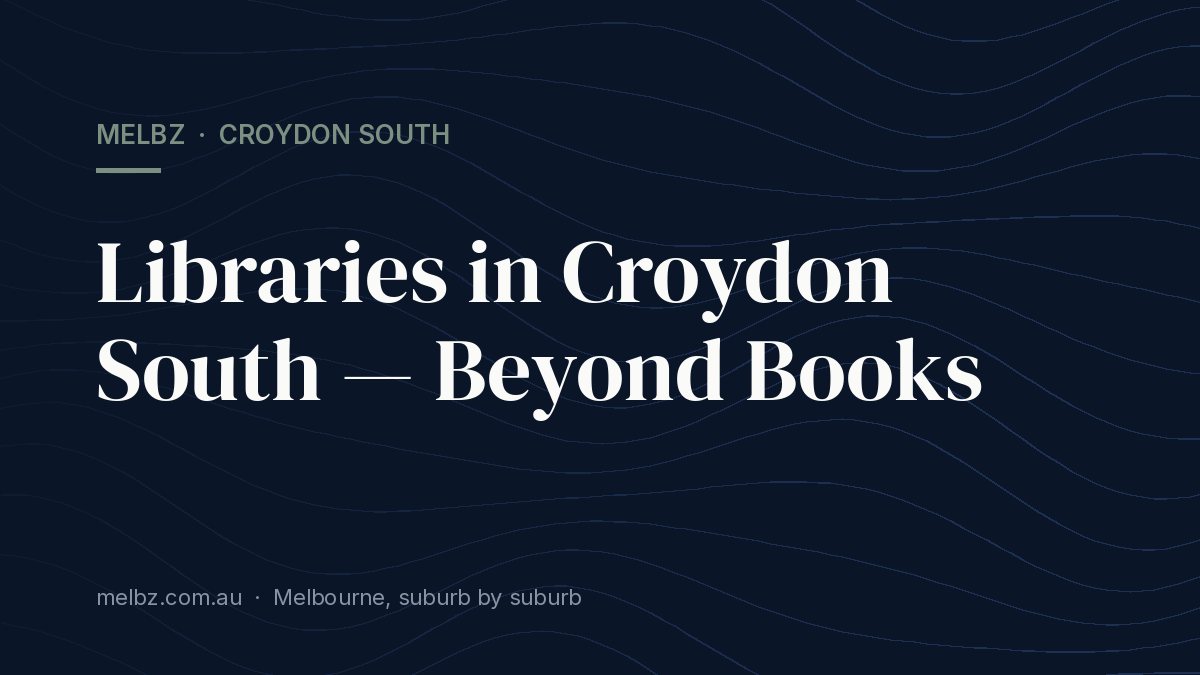 Title card: Libraries in Croydon South — Beyond Books