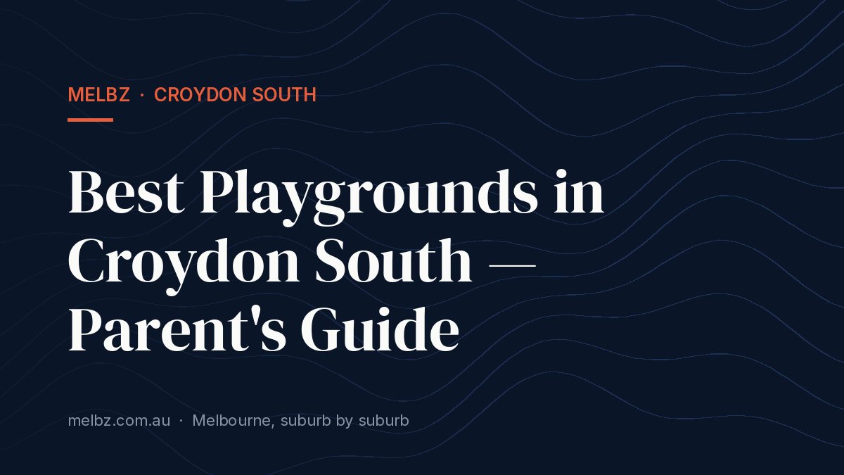 Title card: Best Playgrounds in Croydon South — Parent's Guide