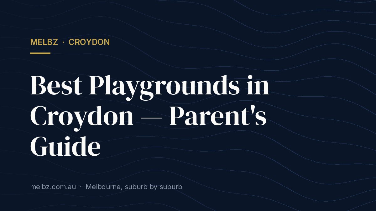 Title card: Best Playgrounds in Croydon — Parent's Guide
