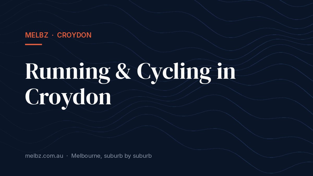 Title card: Running & Cycling in Croydon