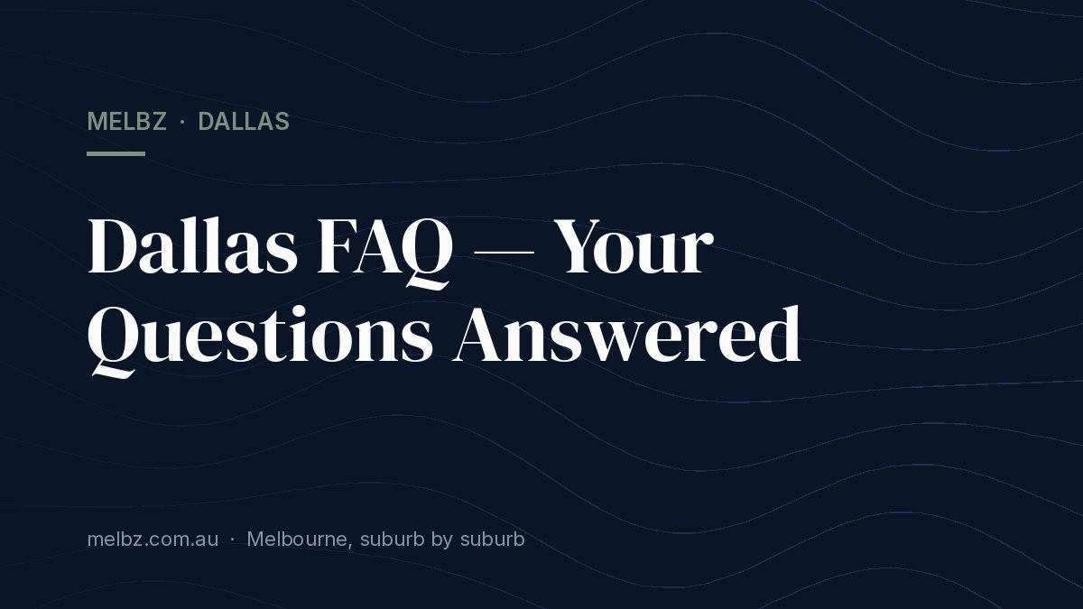 Title card: Dallas FAQ — Your Questions Answered