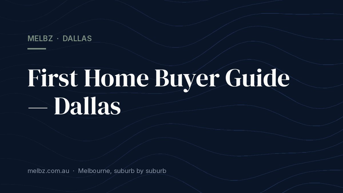 Title card: First Home Buyer Guide — Dallas