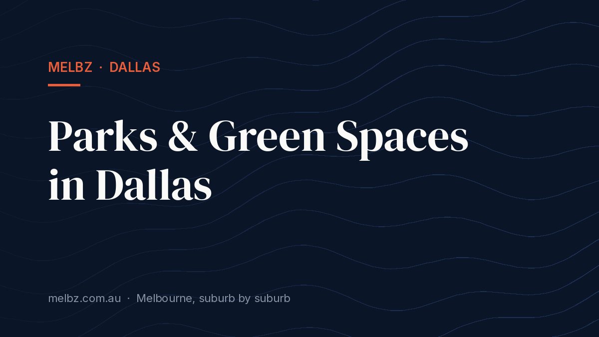 Title card: Parks & Green Spaces in Dallas