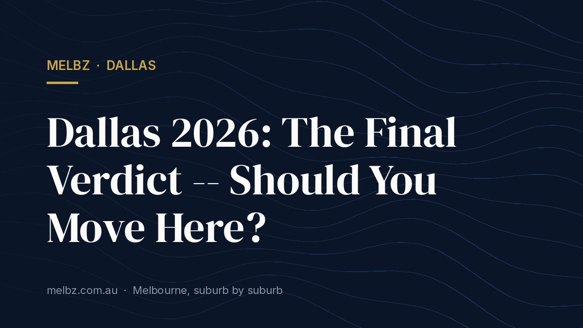 Title card: Dallas 2026: The Final Verdict -- Should You Move Here?