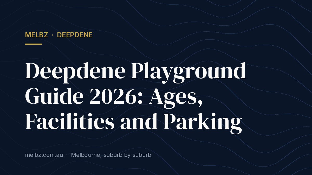 Title card: Deepdene Playground Guide 2026: Ages, Facilities and Parking