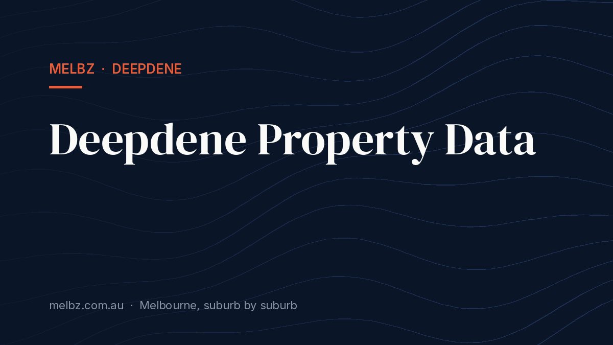 Title card: Deepdene Property Data