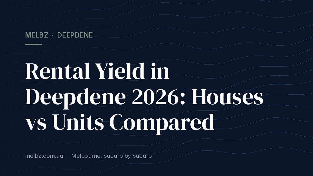 Title card: Rental Yield in Deepdene 2026: Houses vs Units Compared