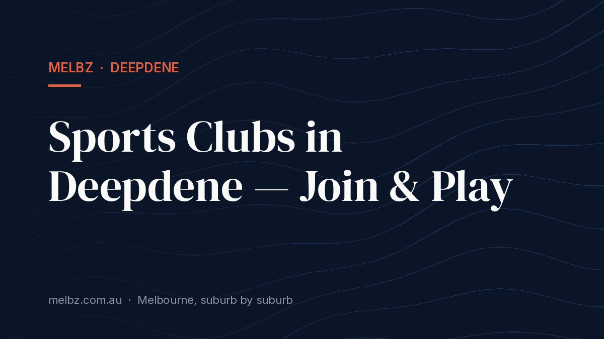Title card: Sports Clubs in Deepdene — Join & Play