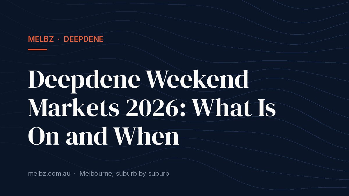 Title card: Deepdene Weekend Markets 2026: What Is On and When