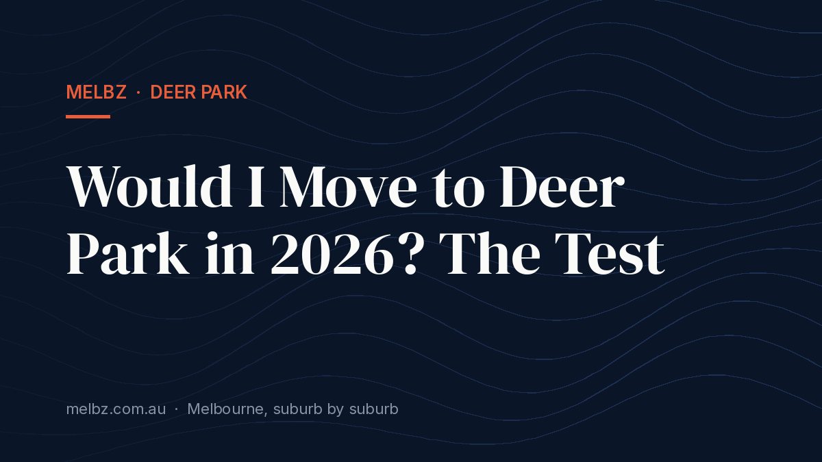 Title card: Would I Move to Deer Park in 2026? The Test