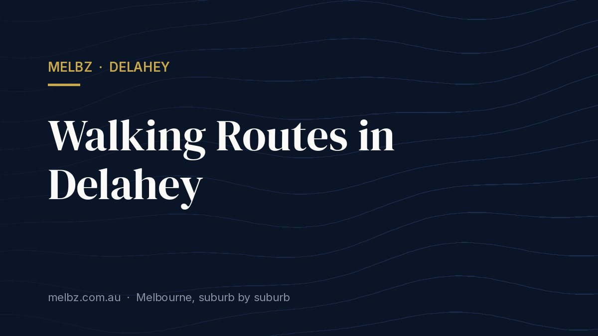 Title card: Walking Routes in Delahey