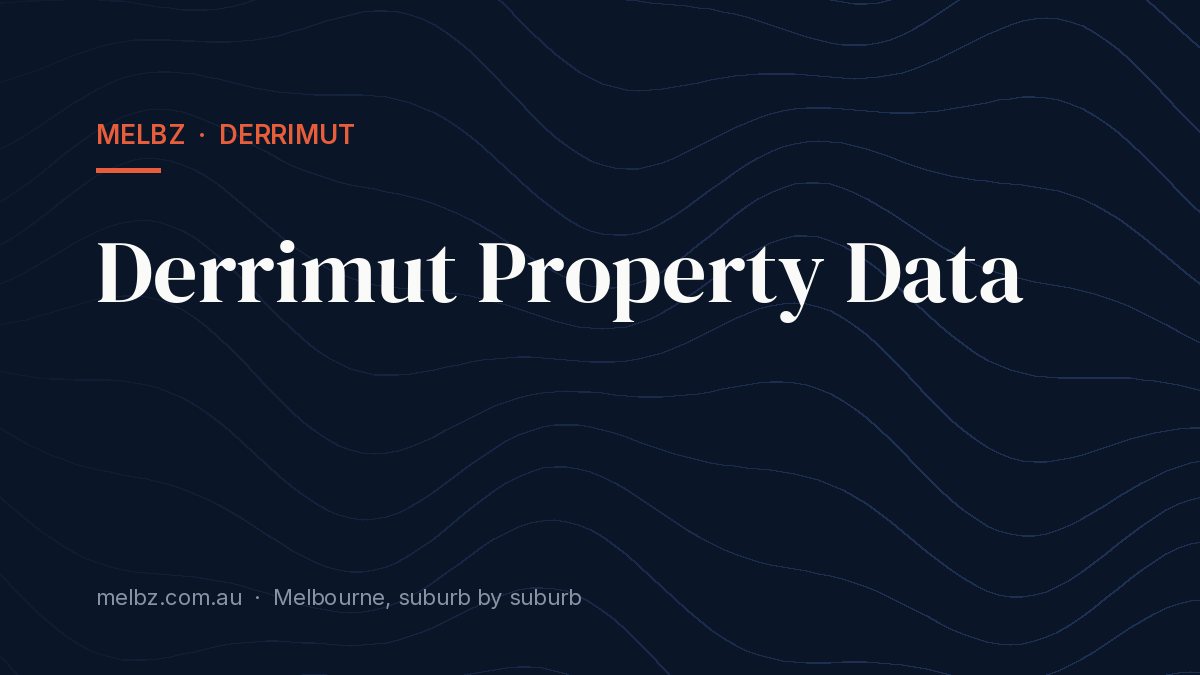 Title card: Derrimut Property Data