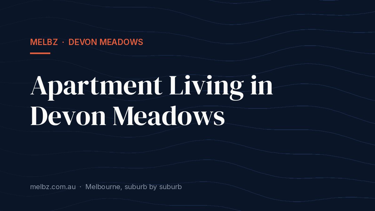 Title card: Apartment Living in Devon Meadows