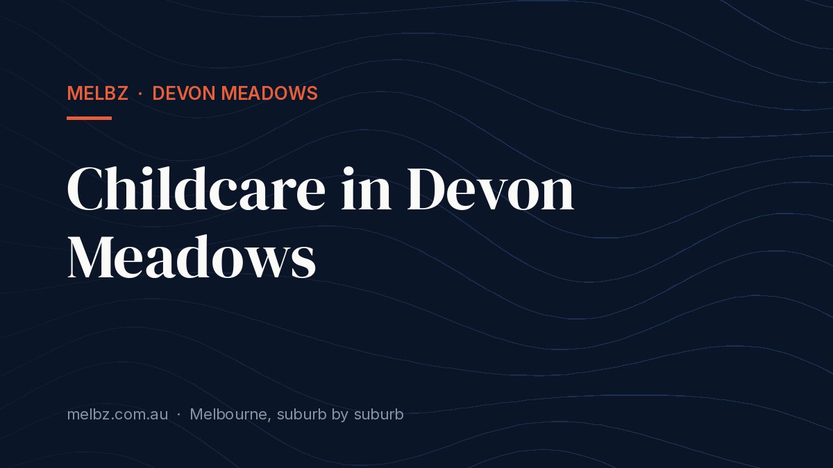 Title card: Childcare in Devon Meadows
