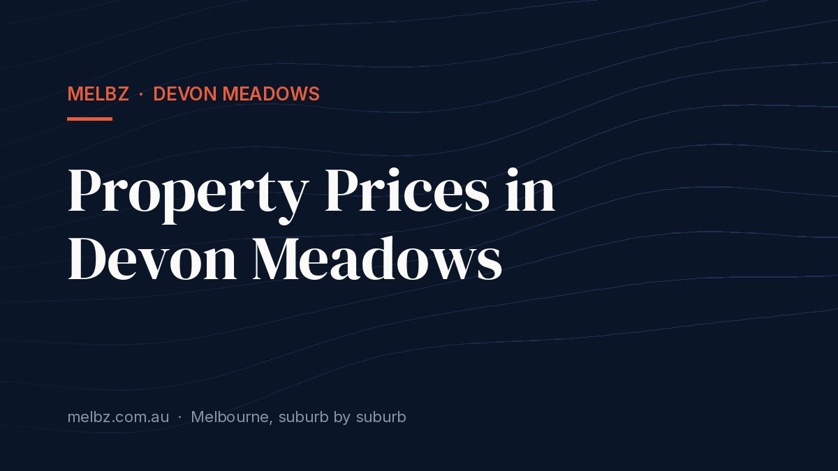 Title card: Property Prices in Devon Meadows